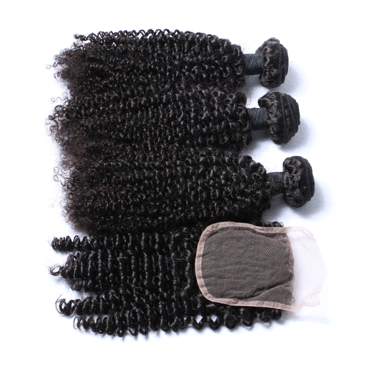 Peruvian Human Hair Bundles Deals Virgin Kinky Curly Cheap Hair Bundles With Closure LM370  